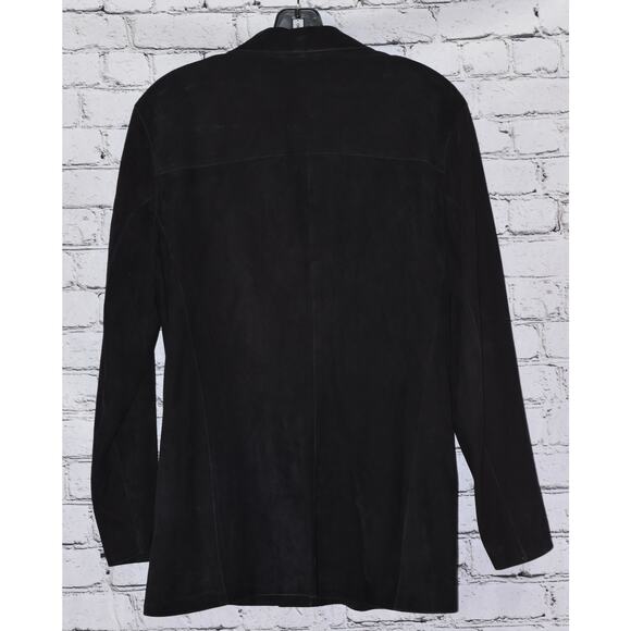 Barney's New York Black Suede Jacket Size M - Picture 4 of 6